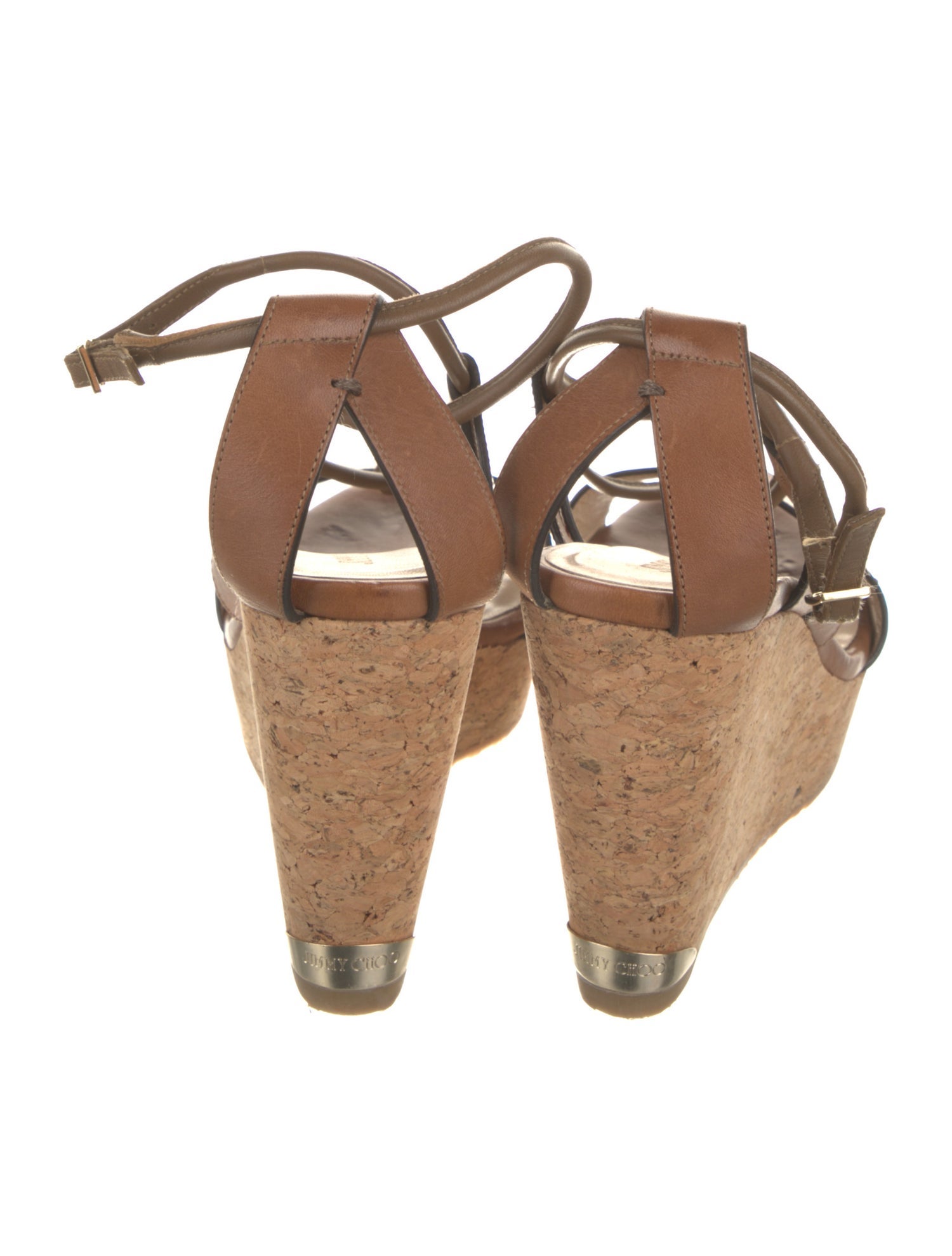 Jimmy Choo Leather T-Strap Sandals